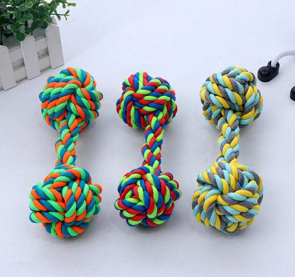 Colorful pet supplies dog cotton rope toy for chewing and playing
