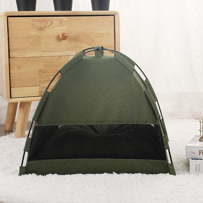 Cat tent cooling mat dog house pet sofa with cushion for indoor camping and travel