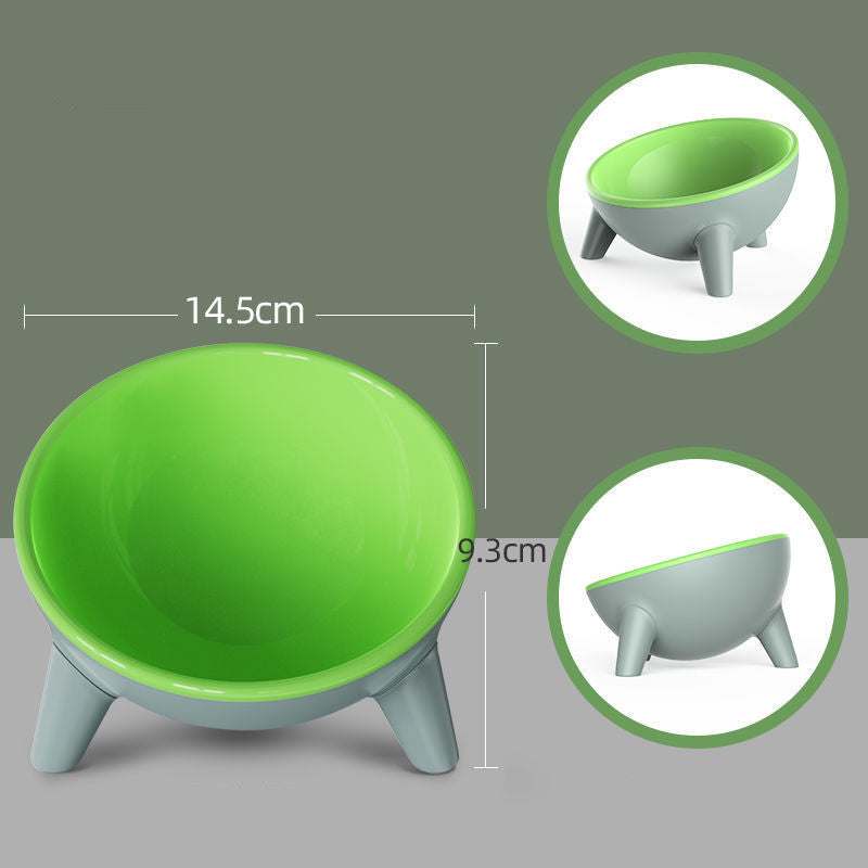 Colorful pet feeding food bowls with tilted stand for cats and dogs
