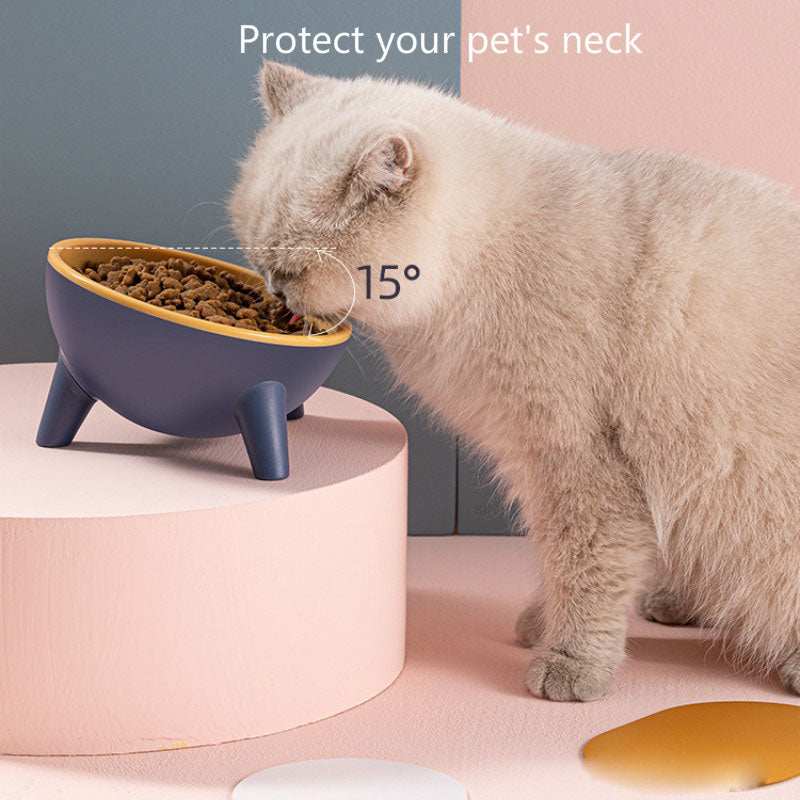 Pet feeding food bowls with 15° tilt, stable stand, and food-grade material in Nordic colors for cats and dogs