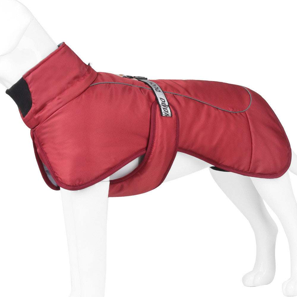 Warm and reflective dog clothes cloak style in various sizes and colors