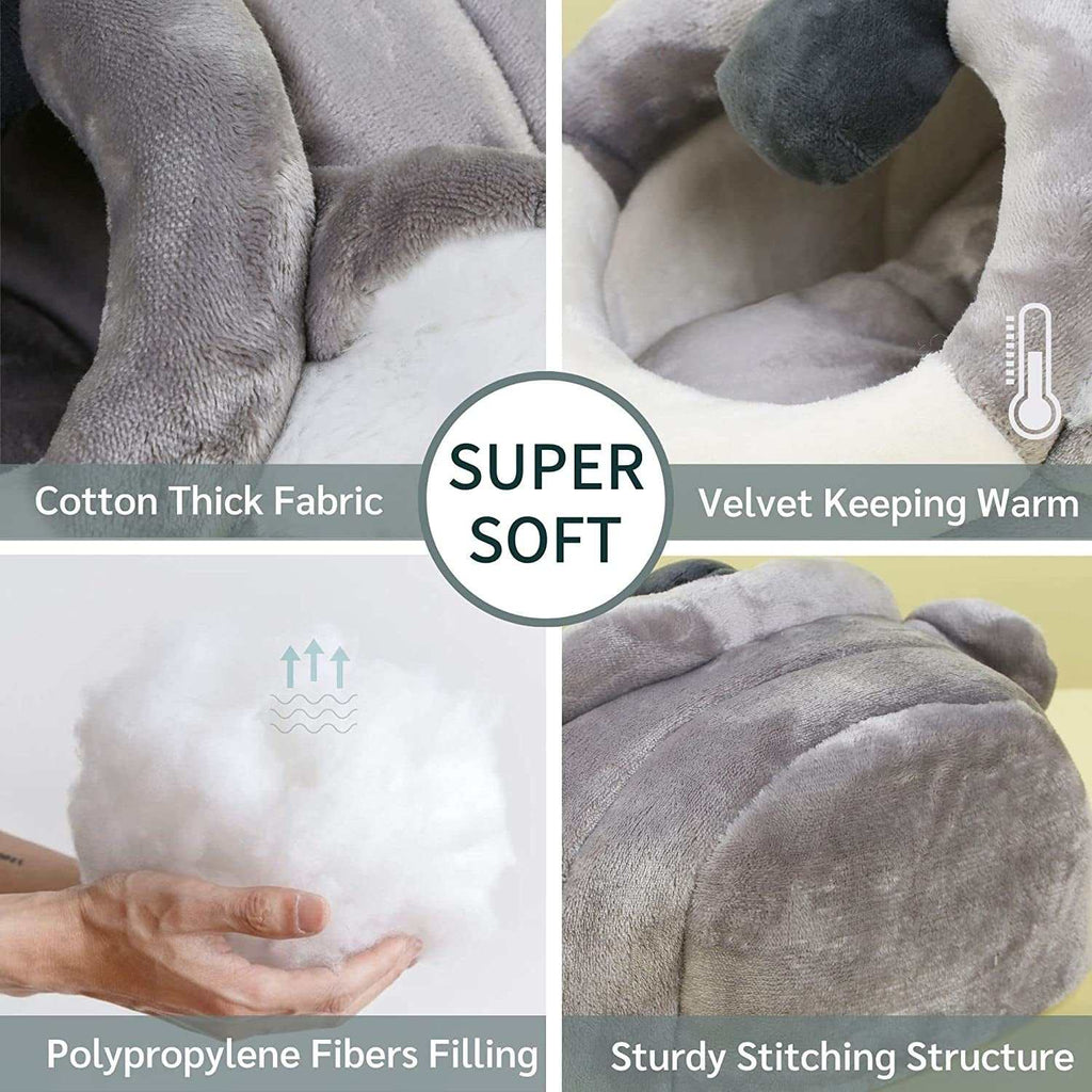 Soft small animal bed with hideout space, house cage accessories for guinea pigs and similar pets