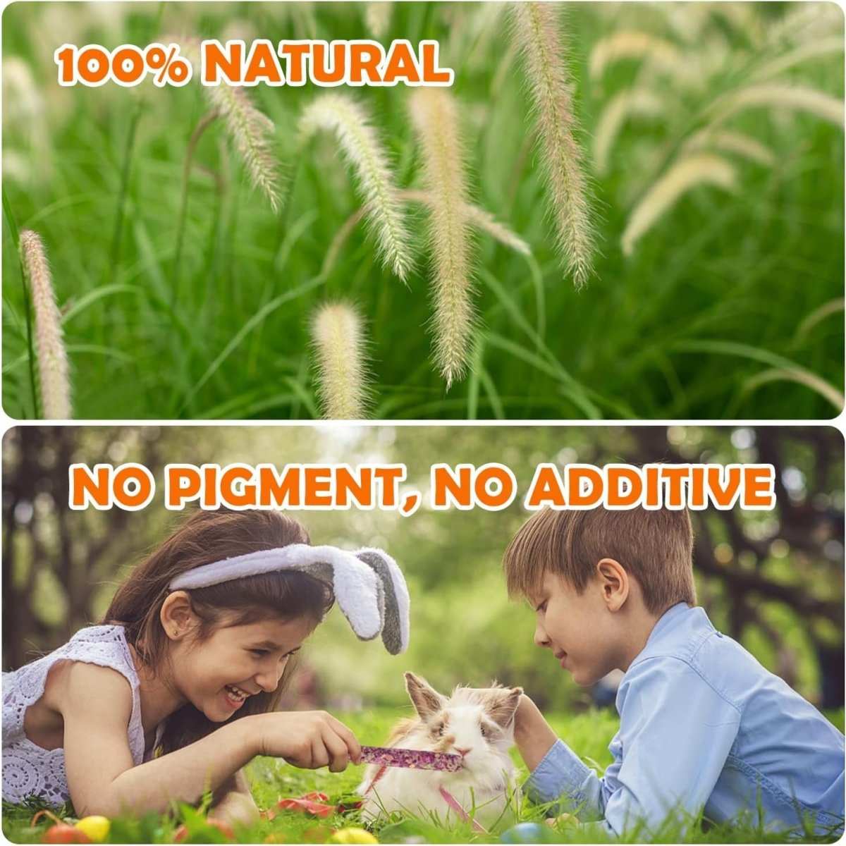 32pcs natural Timothy Hay Sticks for rabbits, guinea pigs, hamsters, and small animals chew toys and treats