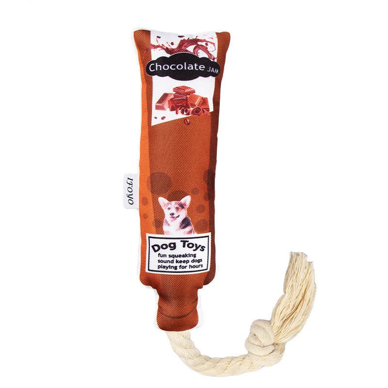 Plush sound casting dog toy for stress relief and teeth grinding in multiple colors