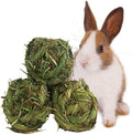 Timothy Grass Chew Ball made from natural timothy grass for small pets like rabbits, hamsters, and guinea pigs to play, chew, and burrow.