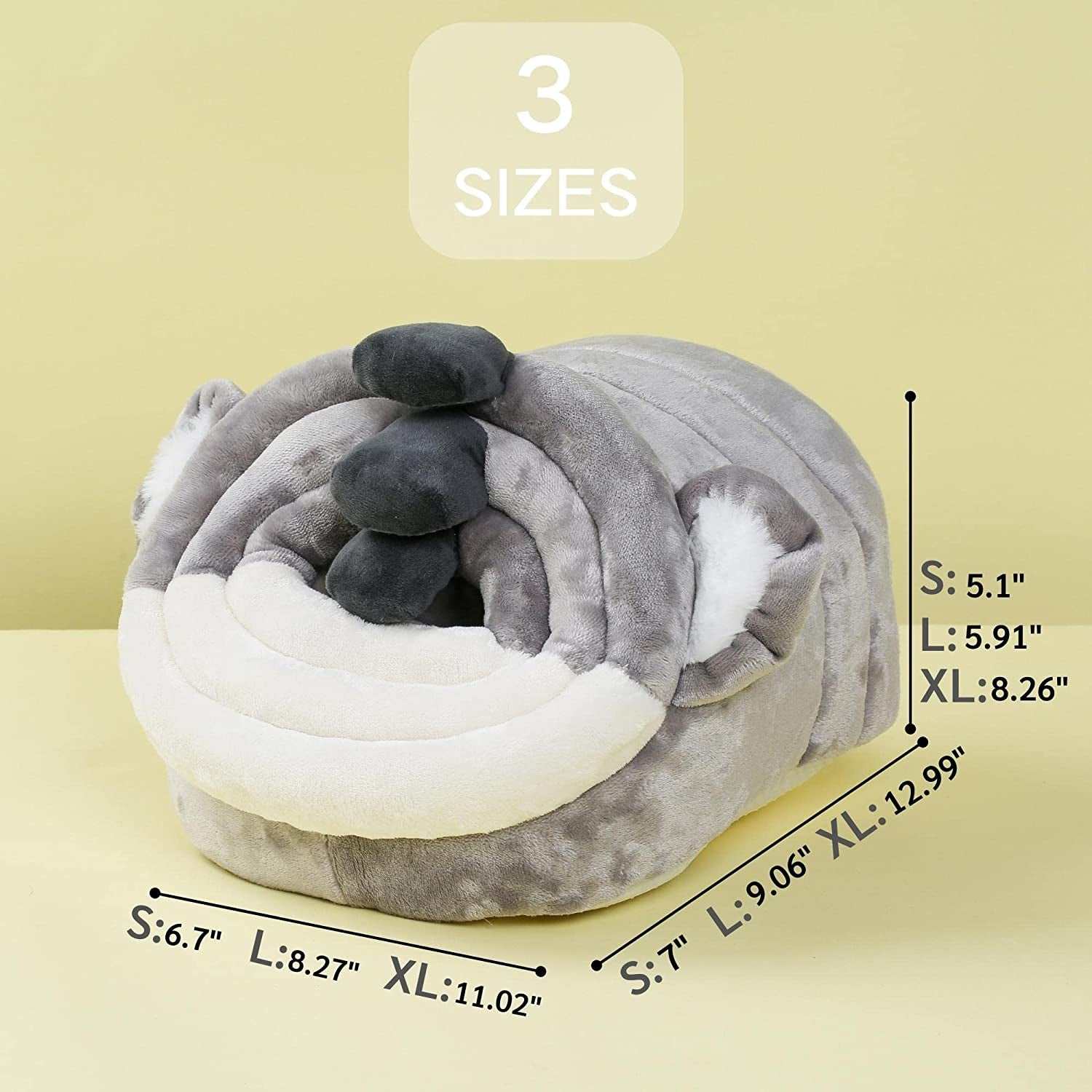 Soft small animal house cage accessories bed with hideout sleeping bag for guinea pigs and similar pets