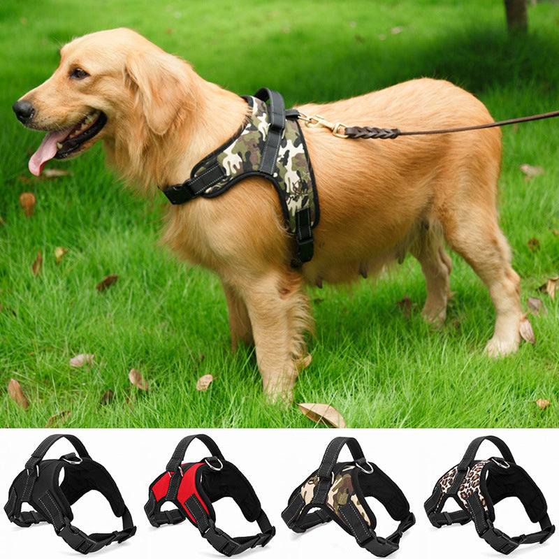 Nylon dog collars in various colors and sizes for medium and large dogs, featuring pet supplies and rope straps