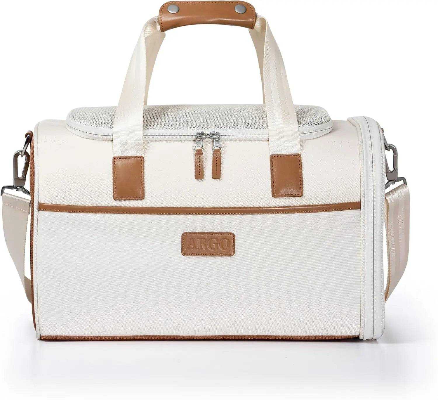 Argo Pawsport pet carrier with breathable mesh and trolley strap, airline approved soft-sided travel carrier