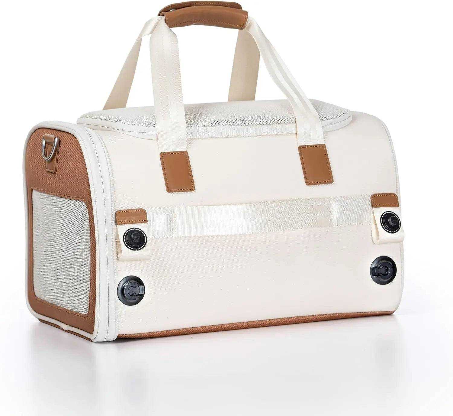 Argo Pawsport Pet Carrier airline-approved soft-sided travel carrier with breathable mesh and trolley strap