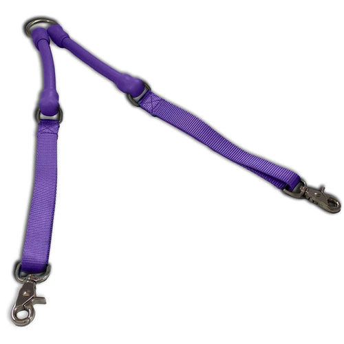 Two dogs walking tangle-free on CRAZYcoupl'r™ double leash connector