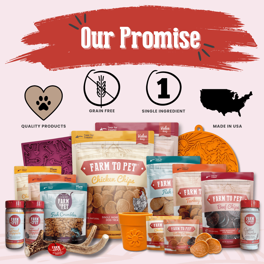 Farm to Pet Beef Chips snack pack bundles for healthy dog training and travel treats