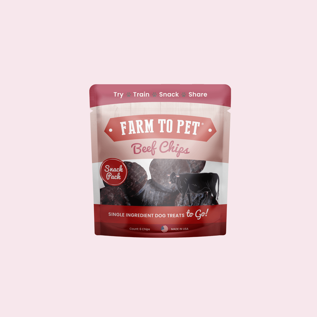Beef Chips Snack Pack Bundles healthy protein-rich crunchy dog treats for training and travel