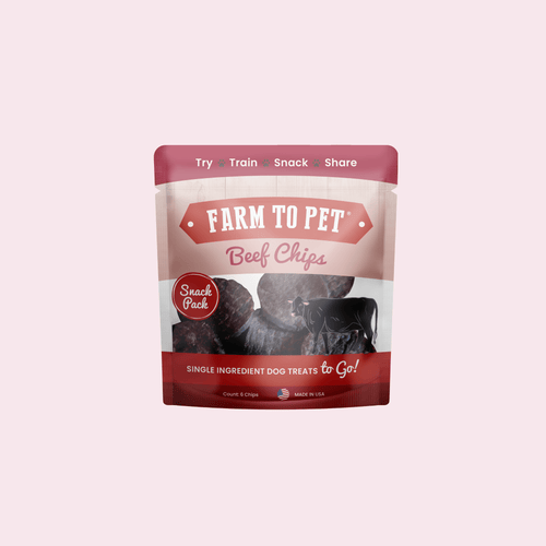 Beef Chips Snack Pack Bundles healthy protein-rich crunchy dog treats for training and travel