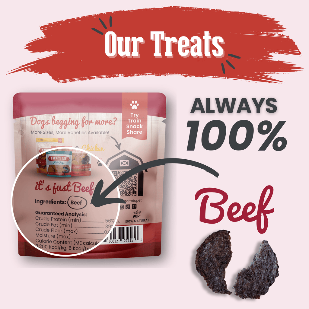 Farm to Pet Beef Chips snack pack bundles for dogs and cats