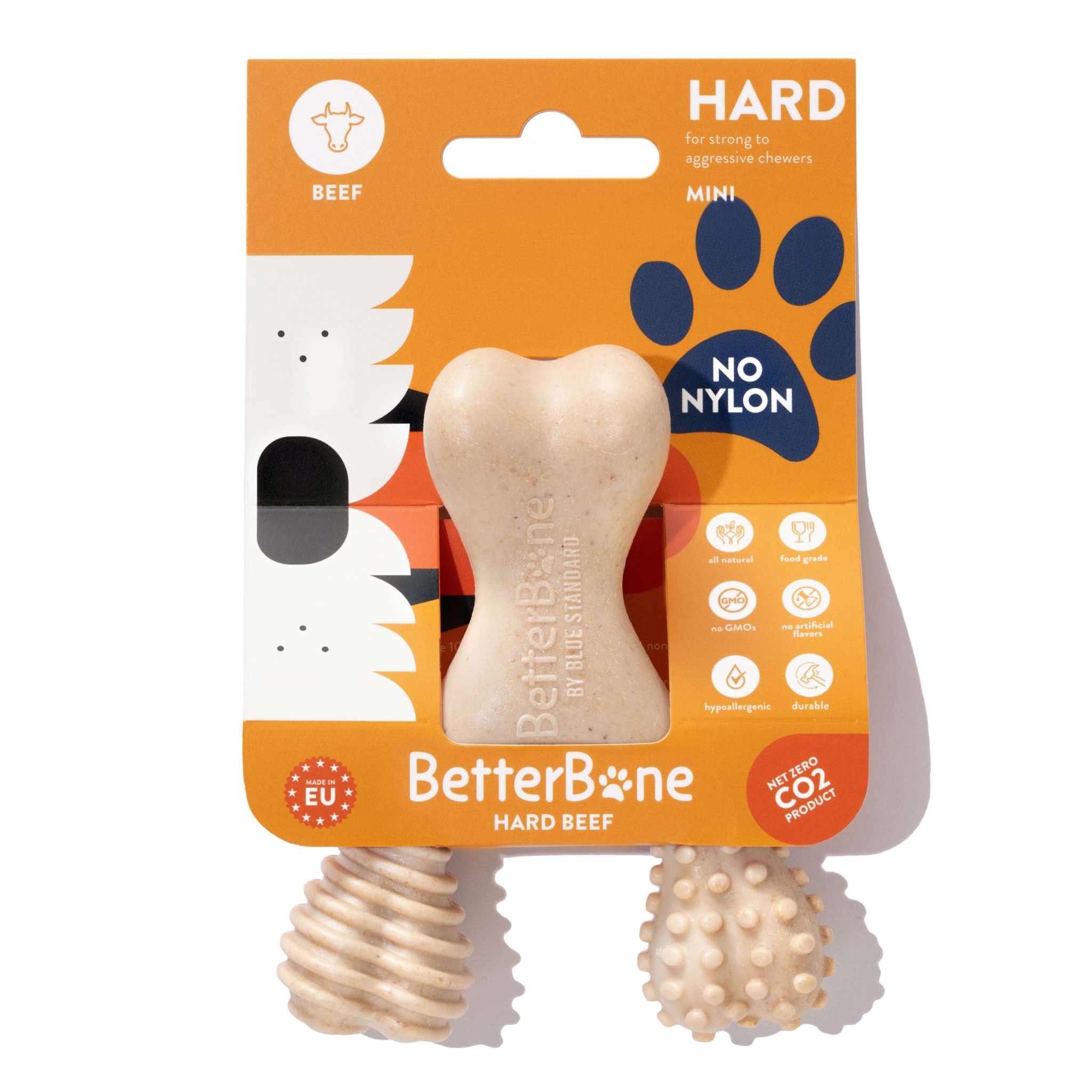 Durable dog chew toy with bone shape for aggressive chewers