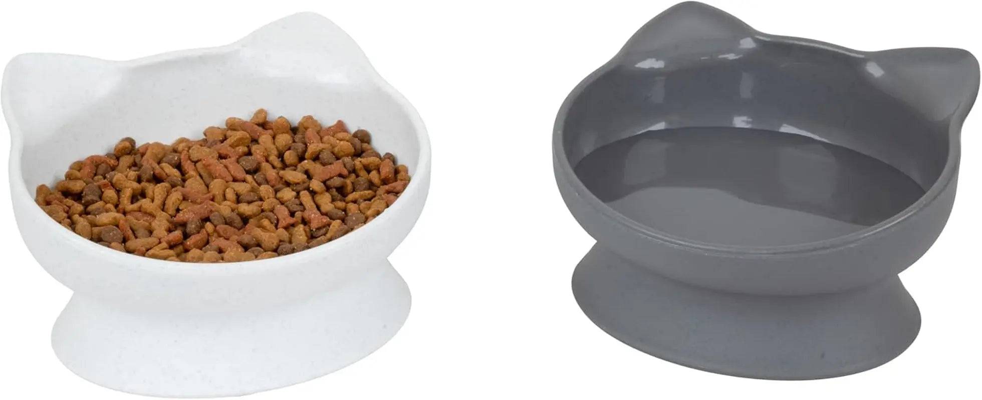 Kitty City Elevated Cat Bowls Set for Comfortable Feeding