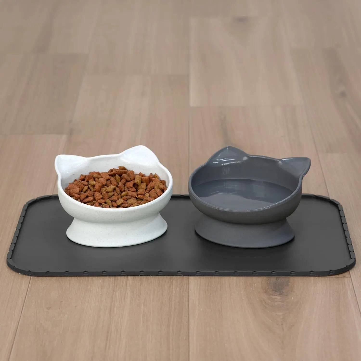 Kitty City Elevated Cat Bowls Set for Comfortable Feeding