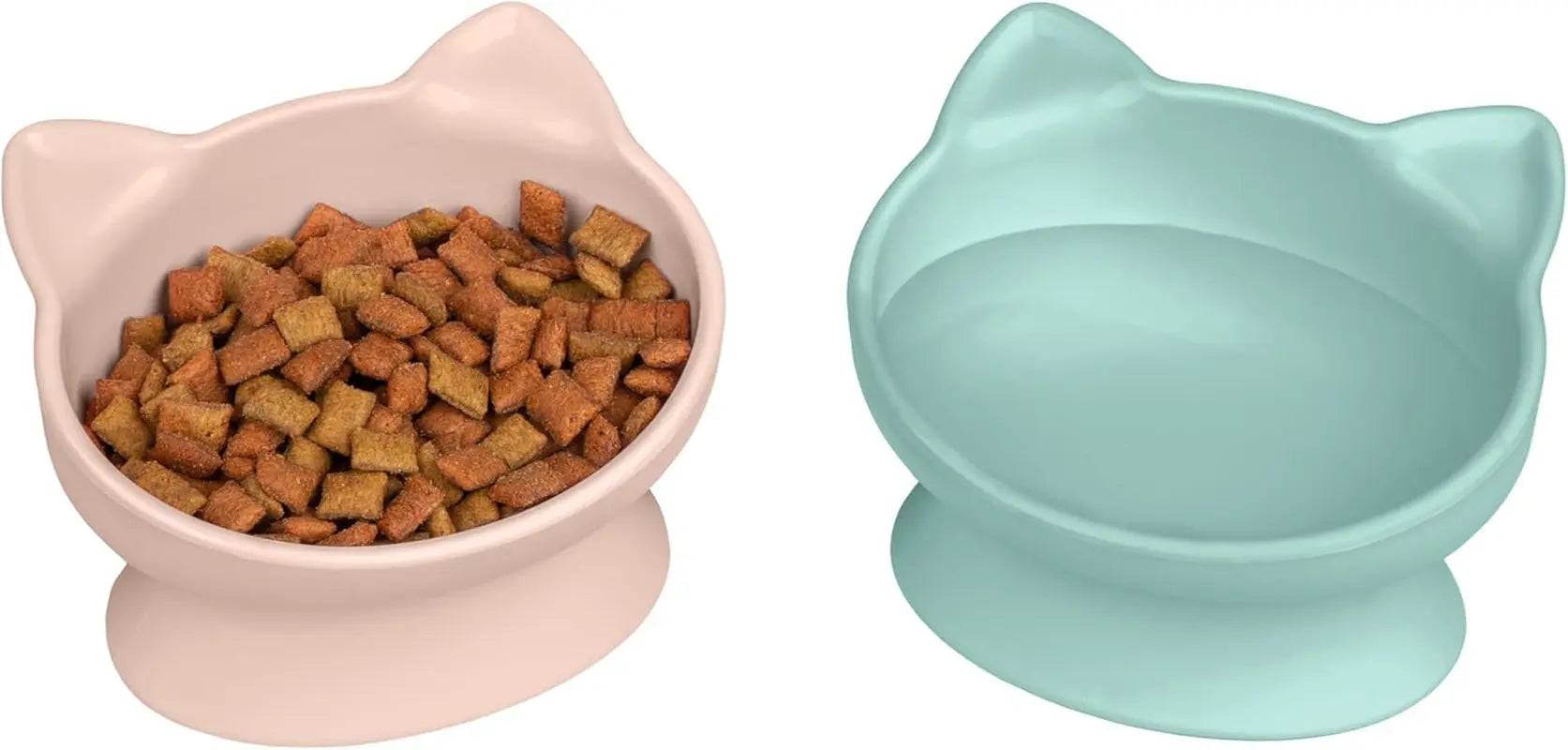 Kitty City Elevated Cat Bowls Set for Comfortable Feeding