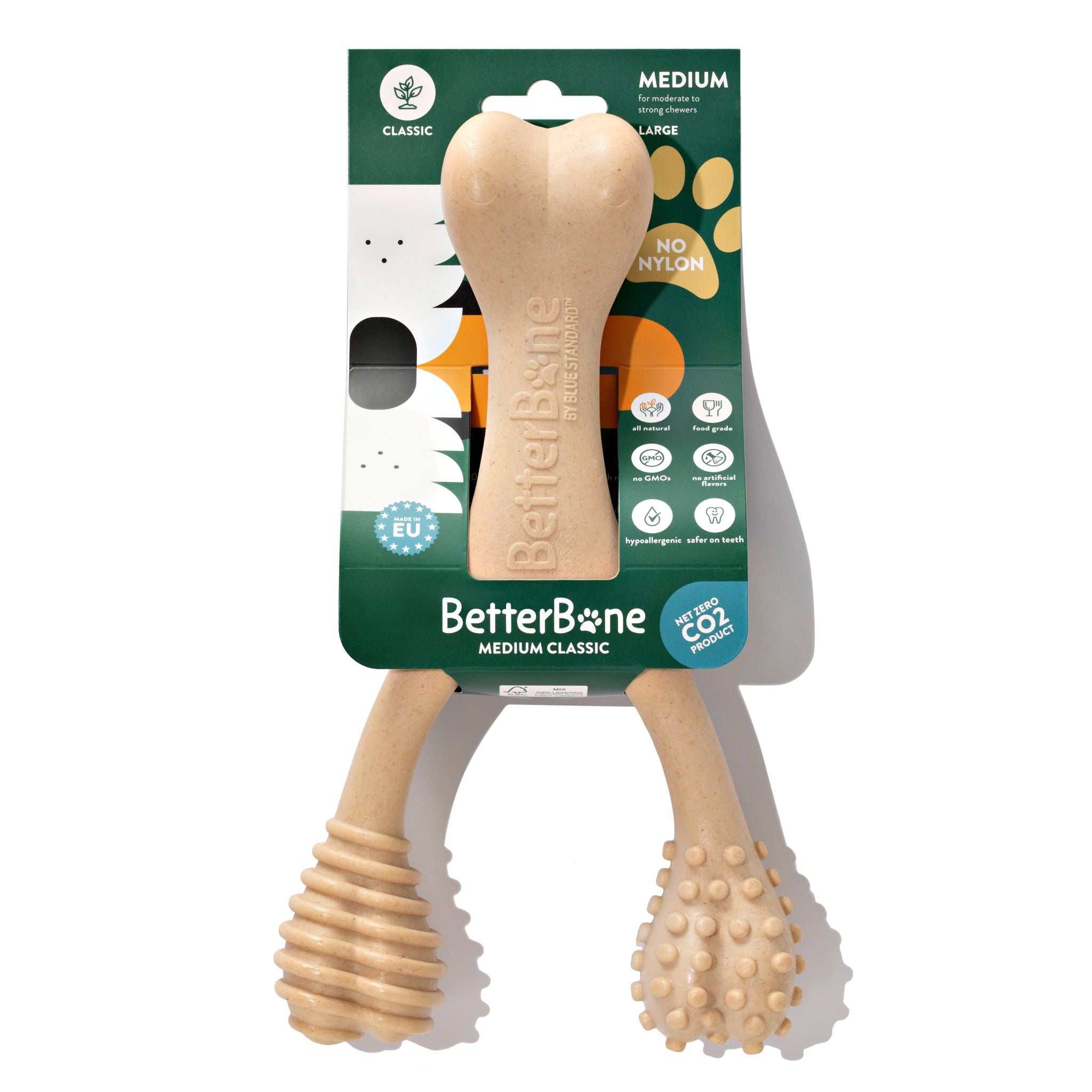 BetterBone MEDIUM Durability plant-based chew toy for everyday dogs