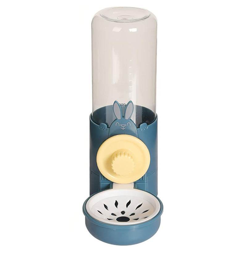 Hanging automatic food water dispenser made of transparent PET for small pets with gravity-fed design and hanging cage mounting