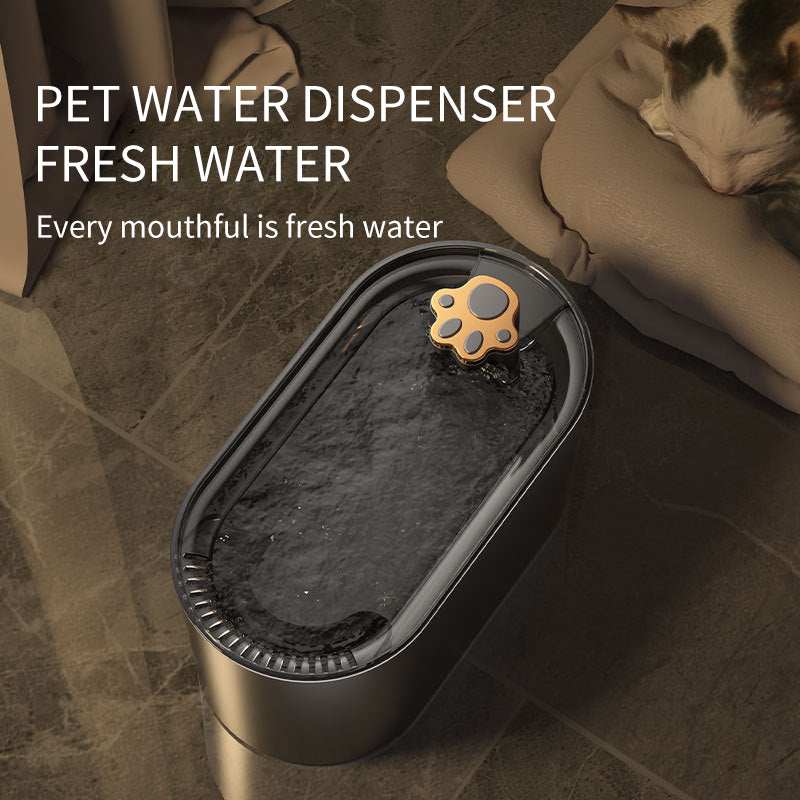 3L cat water fountain with ultra-quiet pump and LED light for dogs and cats