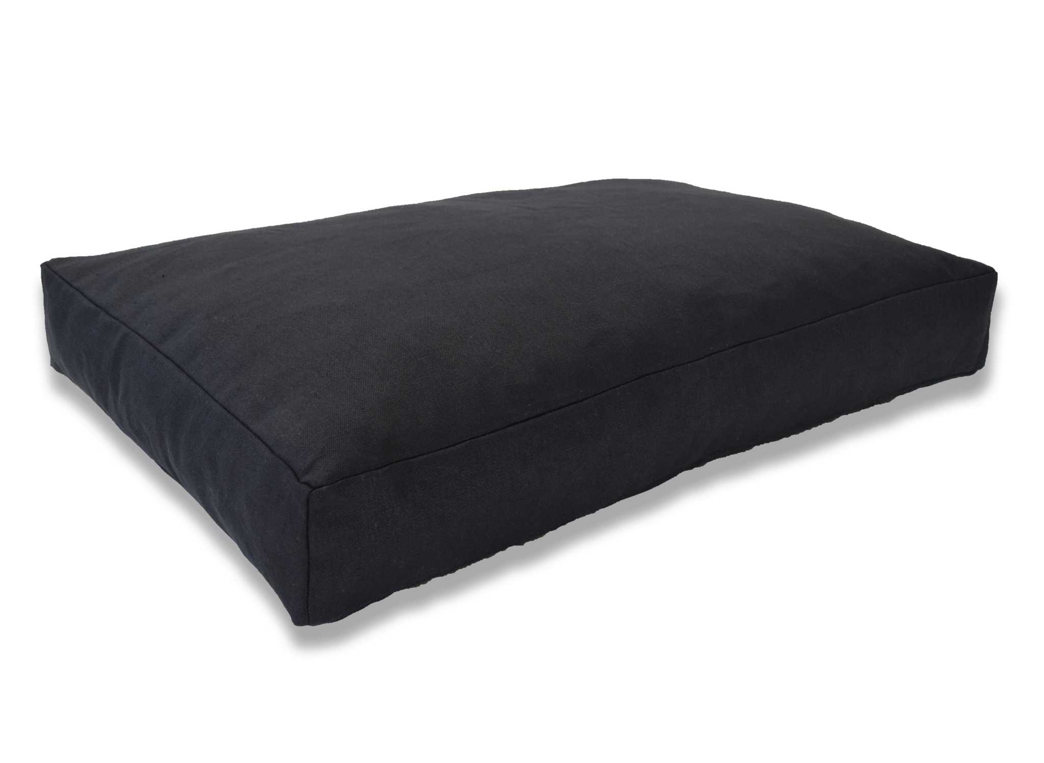 Premium hemp dog bed with CertiPUR foam fill and durable organic hemp cover