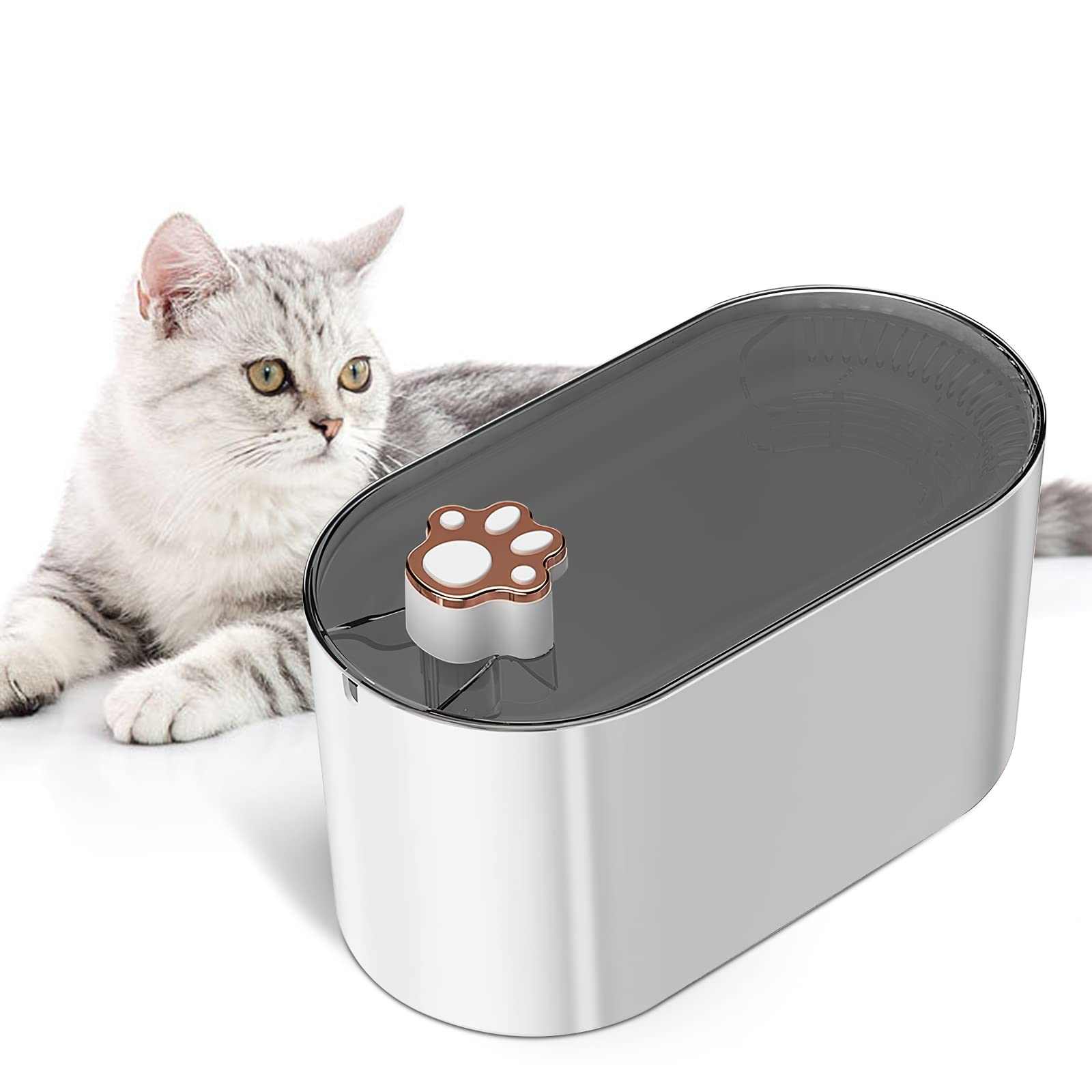 3L cat water fountain ultra-quiet automatic pet water dispenser with LED light and triple filtration for cats and dogs
