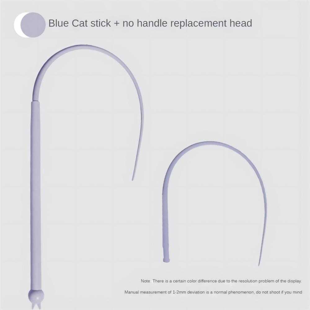 Silicone simulated mouse tail cat toy with cat head design for interactive pet play