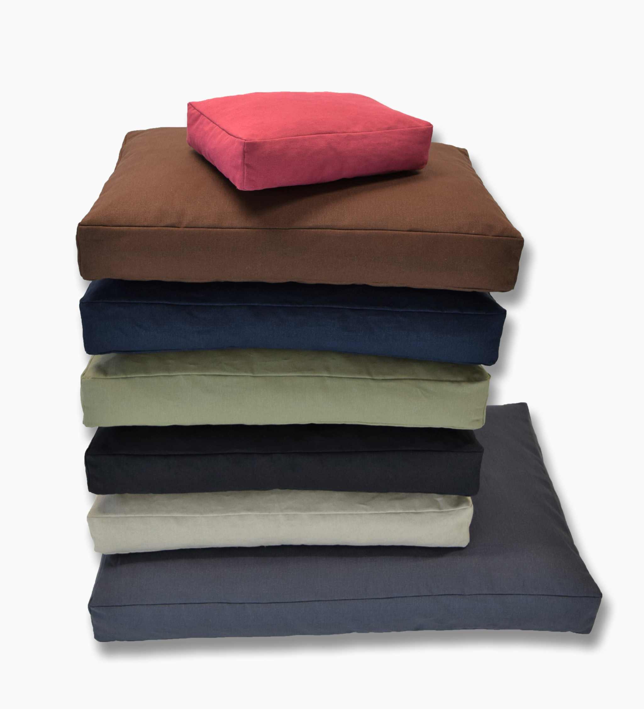 Premium hemp dog bed with lightweight CertiPUR foam fill and durable organic hemp cover