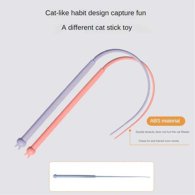 Simulated mouse tail silicone cat toy with long tail for interactive pet play
