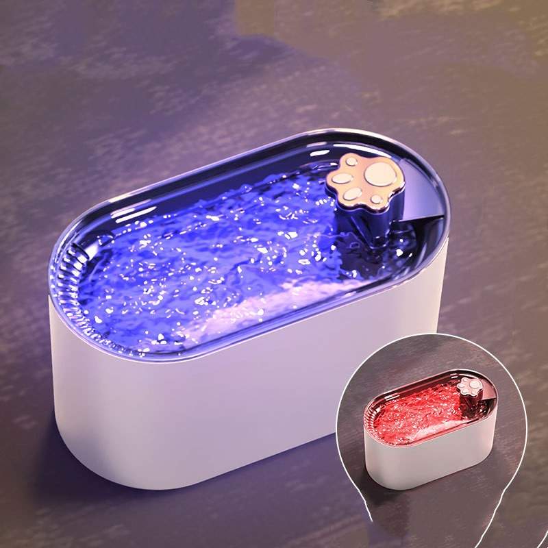 3L cat water fountain with ultra-quiet pump and LED light for dogs and cats