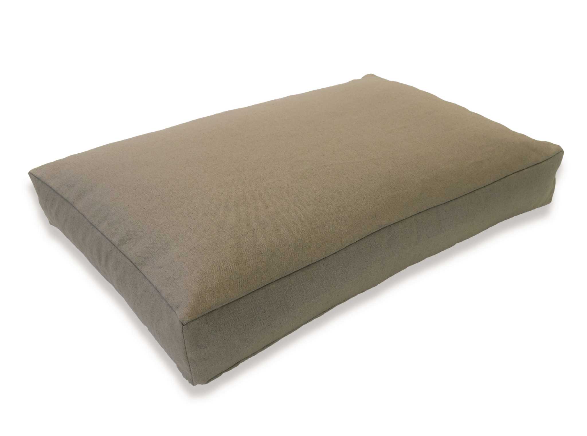 Premium hemp dog bed with CertiPUR-US foam fill and organic hemp cover