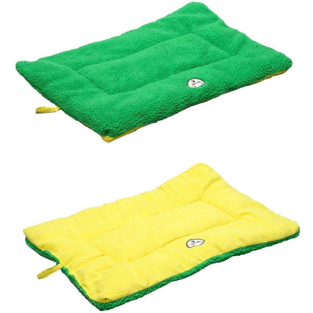 Pet Life 'Eco-Paw' reversible eco-friendly dog bed mat with fleece and polyester cotton fabric
