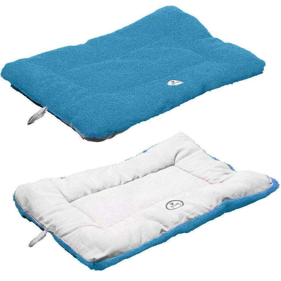 Pet Life 'Eco-Paw' reversible eco-friendly dog bed mat with fleece and polyester sides