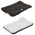 Pet Life 'Eco-Paw' reversible eco-friendly dog bed mat with fleece and polyester cotton, medium size