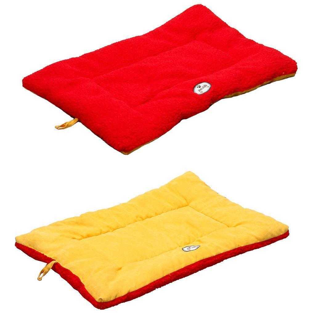 Pet Life Eco-Paw reversible eco-friendly dog bed mat with fleece and polyester cotton sides